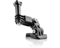 MOJOGEAR Buckle Mount met kantelstukjes - alle richtingen - Geschikt voor GoPro, Smartphone - Draaibaar - Zwart