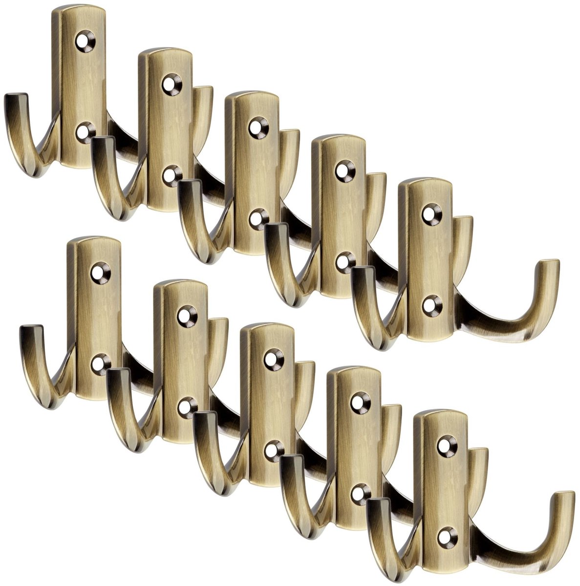 Sotech 10 stuks SOTECH Kapstokhaken JULIE STRONG Kort Gebruneerd Nieuwe solide uitvoering wandgarderobe