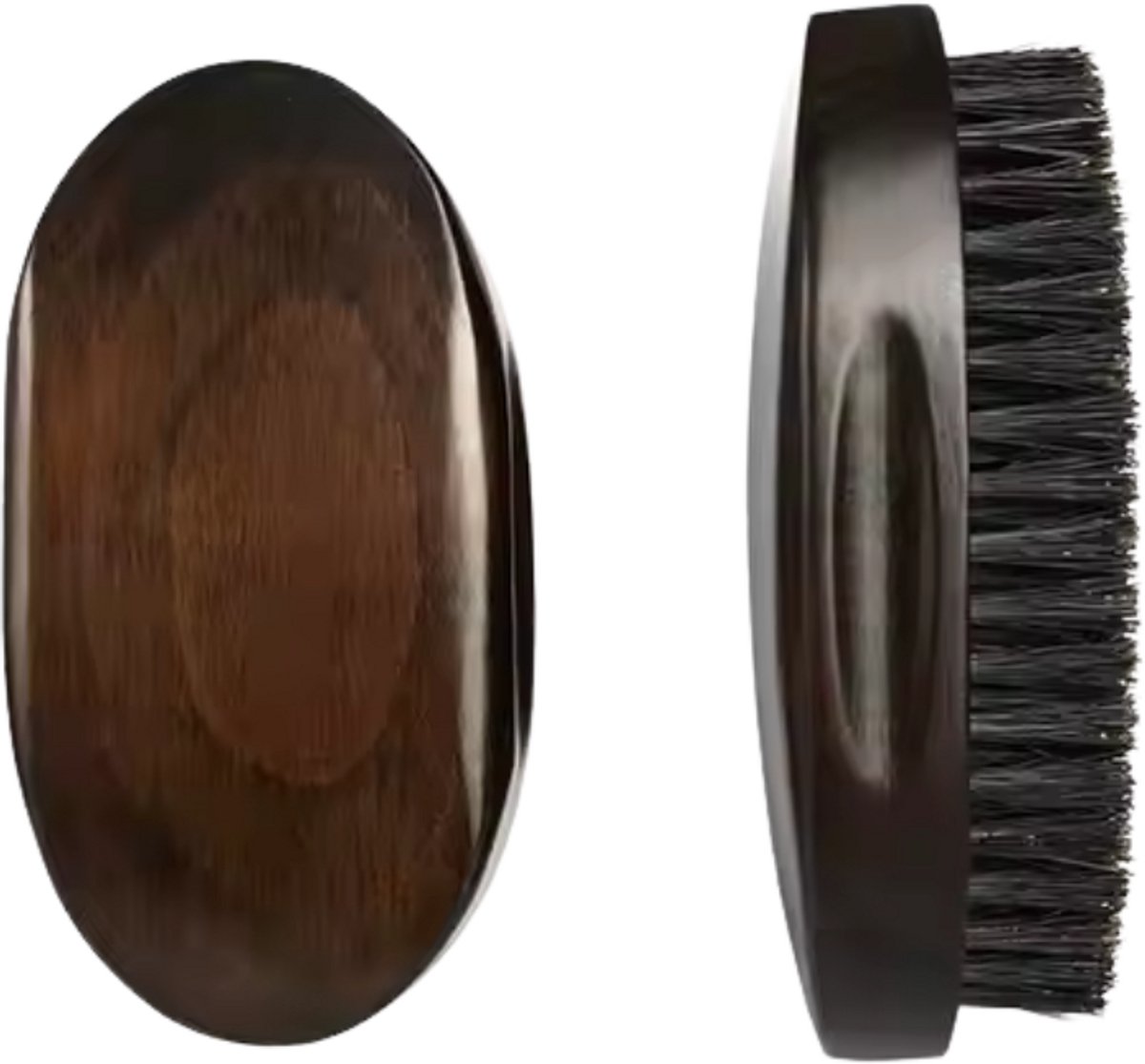 ARAMO® Essentials - Premium Beukenhouten Baardborstel (120 mm) met 100% Everzwijnhaar - voor/na gebruik van baardolie en/of baardbalsem