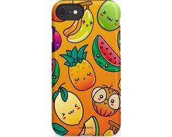 Casetastic hoesje geschikt voor Apple iPhone SE / Apple iPhone 7 / Apple iPhone 8 - Dubbellaagse bescherming - Fruitastisch - Fashion Case - Okergeel Oranje Bruin Groen