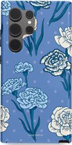 Casetastic Hoesje Geschikt voor Samsung S24 Ultra - Stijlvolle Beschermende Duo-layer Case - Anjer melange