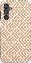 Casetastic hoesje geschikt voor Samsung Galaxy A16 - Dubbellaagse bescherming - Abstract Zand Kunst - Fashion Case - Crème Perzik