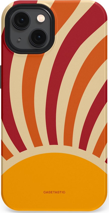 Casetastic Hoesje Geschikt voor Apple iPhone 13 Magsafe - Stijlvolle Beschermende Duo-layer Case - Retro zomer