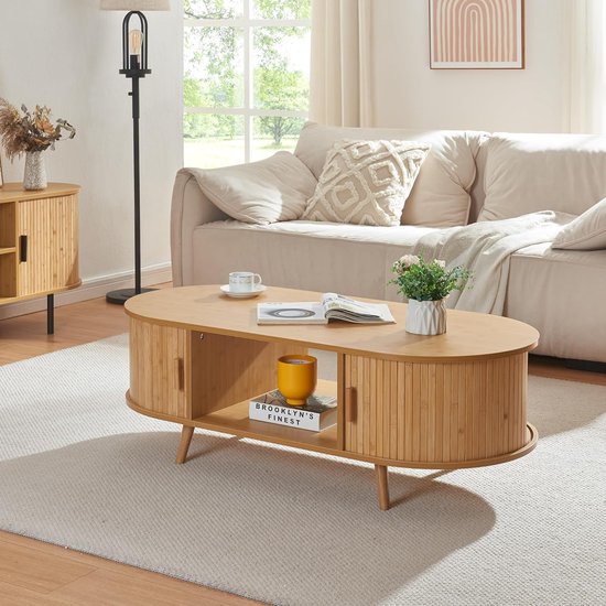 WestUx Onregelmatige ovale salontafel, roestvrijstalen bijzettafel, woonkamertafel, set van 2 metalen frame, minimalistische weergave voor woonkamer, A, 140 cm