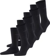 Esprit Solid 4-Pack huidvriendelijk slijtvast eenkleurig katoen multipack sokken heren zwart - maat 40-46