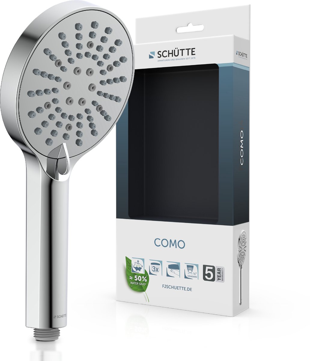 SCHÜTTE COMO Handdouche - Douchekop ø 12 cm - 3 Standen - Chroom