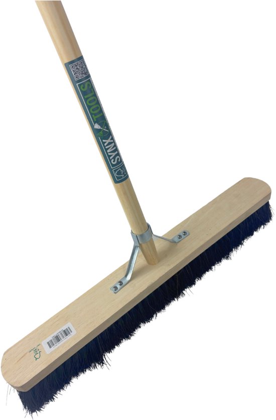 Synx Tools bezem Stadsbezem Straatbezem 60 CM - Colombo Bezem - Natuurvezel haren - Straatbezem haren - Bezems Buiten - Schrobborstels - Buitenbezem - schoonmaakartikelen - Incl. Steel 150cm van Synx Tools — afbeelding 5