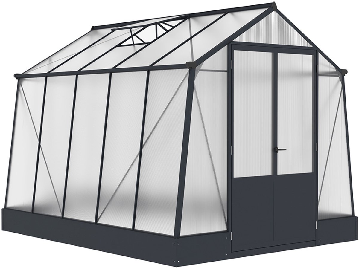 Westmann Aurora 810 tuinkas met fundering - 309 x 248 cm - Antraciet