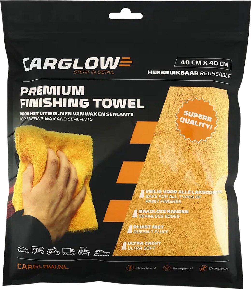CARGLOW Premium Finishing Towel - Microvezeldoek ultrazacht