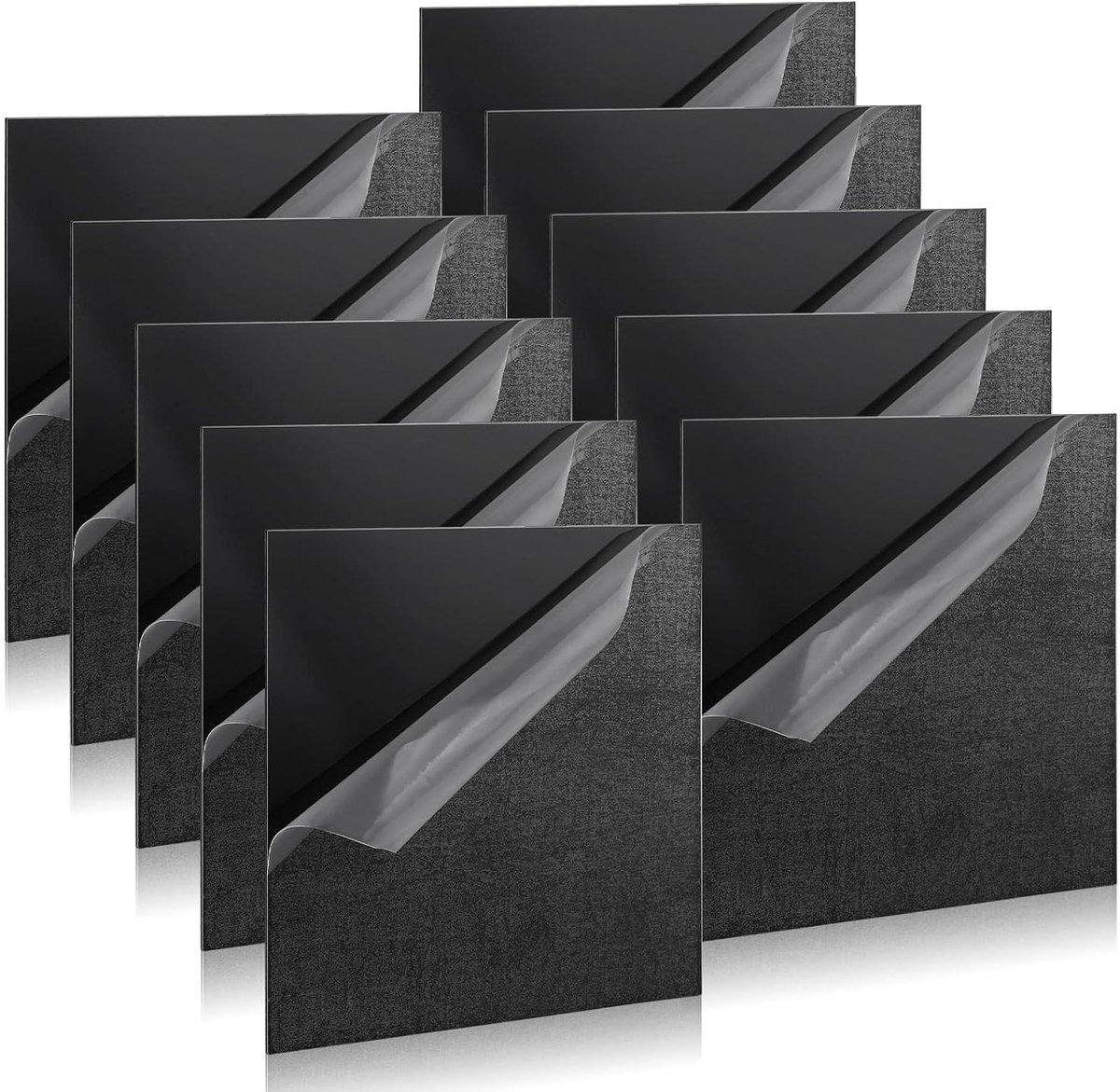 Zwart Acrylplaat 10 stuks 150 x 150 x 2 mm Kunststof Plaat met Beschermfolie