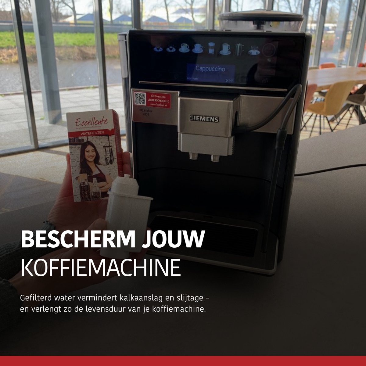 2x Eccellente Waterfilters voor Siemens EQ series - voor Koffiemachines - Intenza Waterfilter - 4 maanden gefilterd water - Eenvoudig geplaatst — afbeelding 3