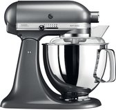 Bol.com KitchenAid keukenmachine - Artisan - Keukenrobot met 7 accessoires - 300 W - 48 L - Grijs aanbieding