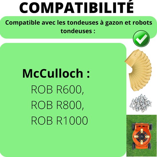 Vervangend mes geschikt voor McCulloch ROB R600/ROB R800/ROB R1000robotgrasmaaier van Merkloos	 — afbeelding 3
