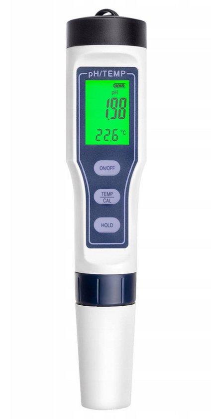 PH mètre - Thermomètre - Testeur d'eau - PH mètre sol - Numérique - Étanche - Piles incluses