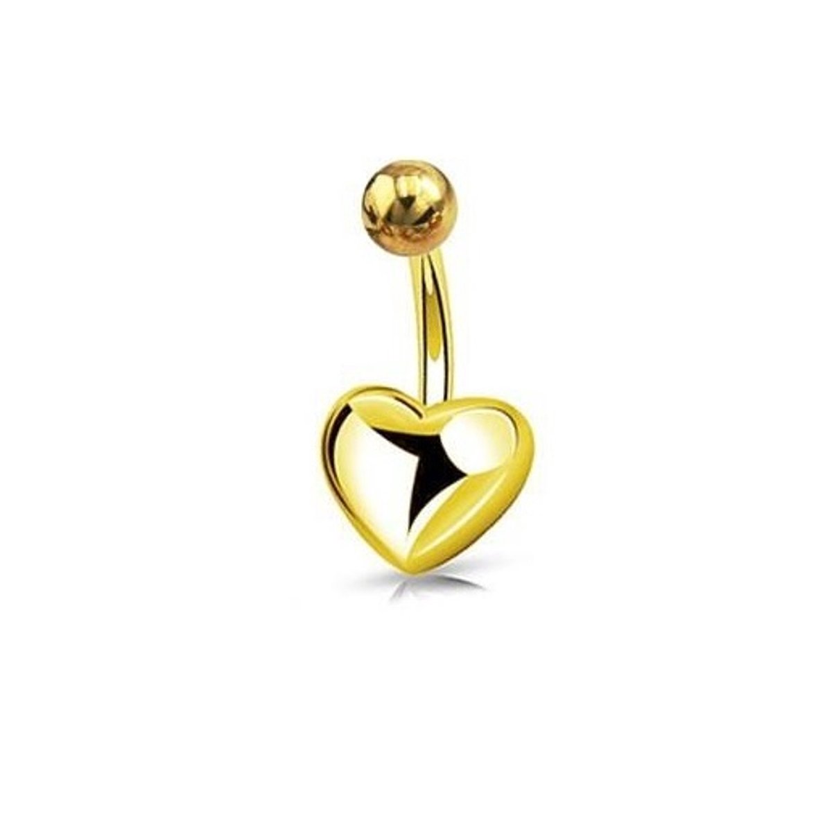 Navel Piercing Hartje - Goudkleurig