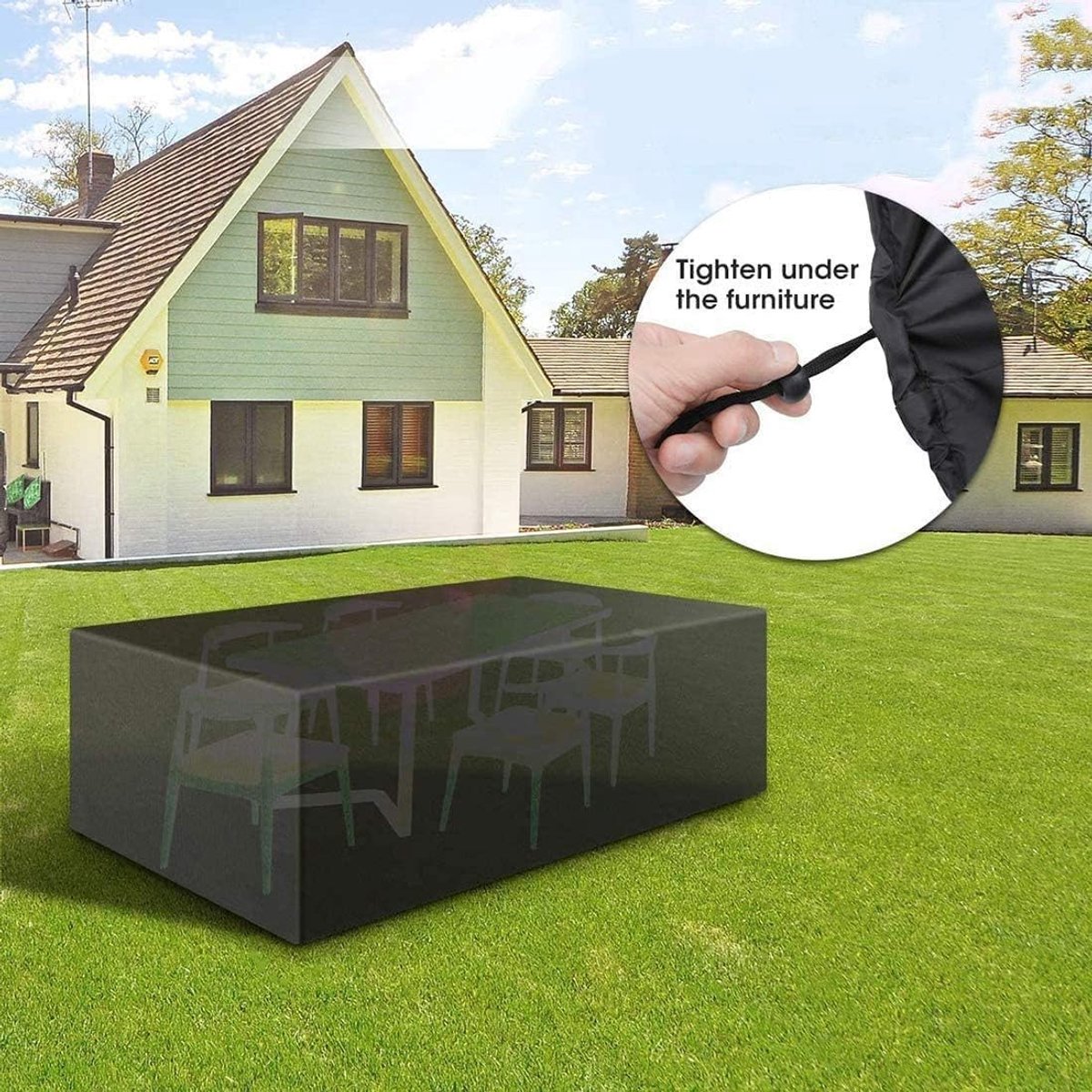 Ibenzoa Duurzame en Beschermende Outdoor Meubelbescherming met Ventilatie Zwart