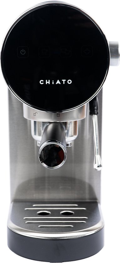 CHiATO Luna Style Espresso Coffee Machine - Silver