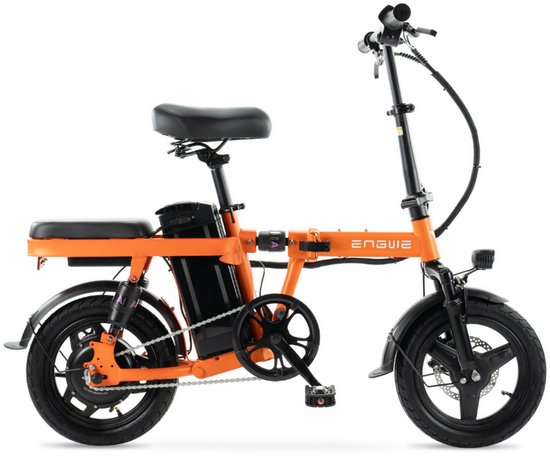 ENGWE T14 Elektrische Vouwfiets - Lichtgewicht Ontwerp - 14 Inch - 250W Motor - 42 km Actieradius - Mechanische Schijfremmen - Oranje