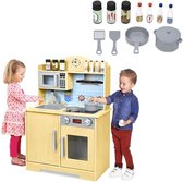 NAIZY Cuisine Enfants Cuisiniere en Bois Dinettes à Jouer 85x65x24cm