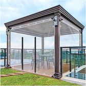 Home & Marker - Pergola Zeil - Pergola Doek - Terrasoverkapping - Tuinscherm - Transparant Zeil - 3x3 Meter - COVERKA