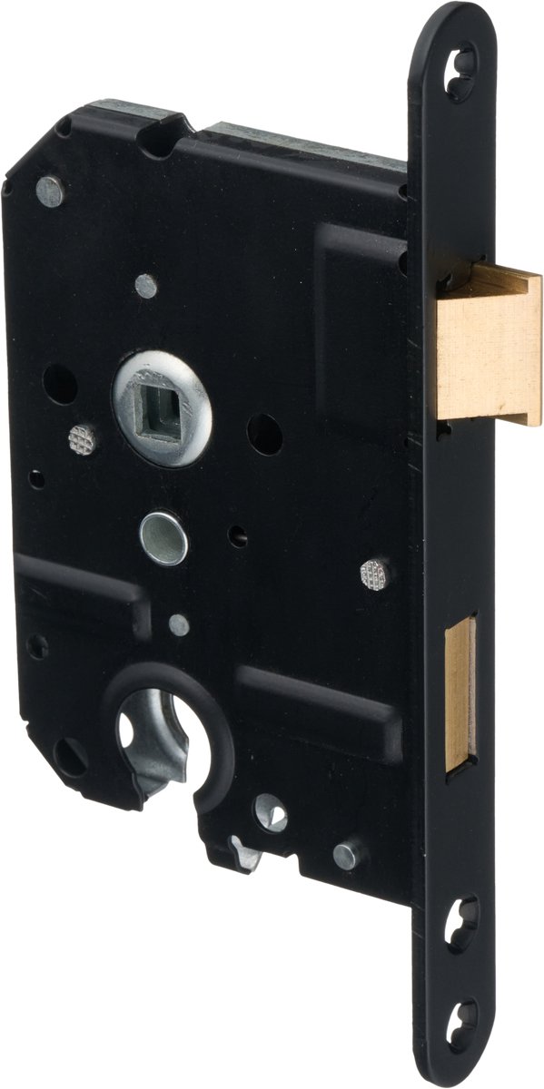 Ostiumhome® - Binnenwerk - Loopslot met Cilindergat - Mat Zwarte Voorplaat - 20X174 mm - PC55