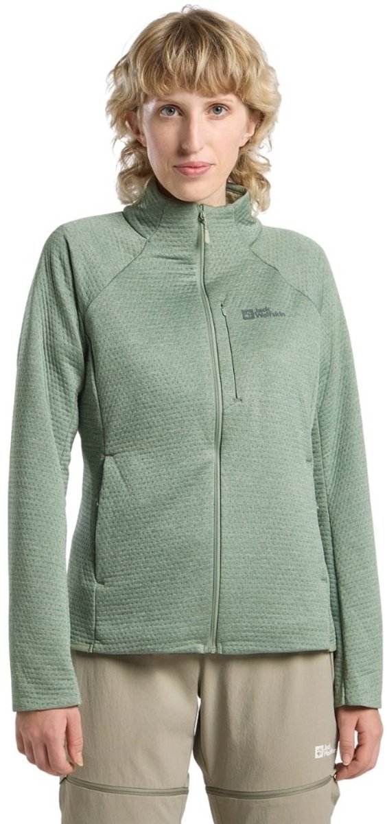 Jack Wolfskin Taiga Full Zip Fleece Jack Dames Eucalyptus