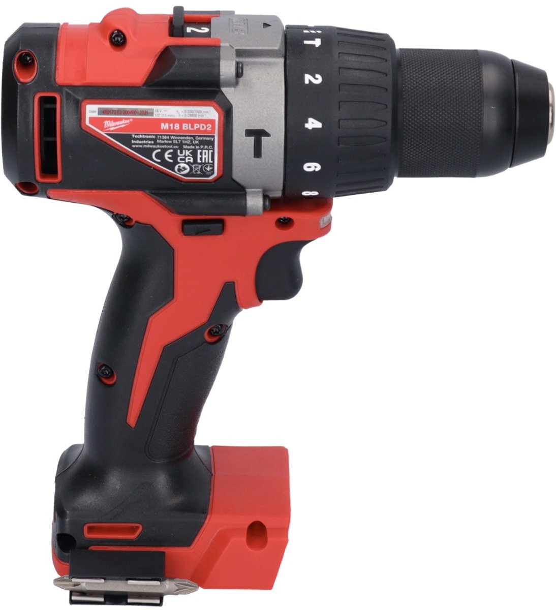 Milwaukee M18 BLPD2-0X 18V Li-Ion accu Klopboor-/schroefmachine body in HD box - Koolborstelloos - 82Nm – foto 3