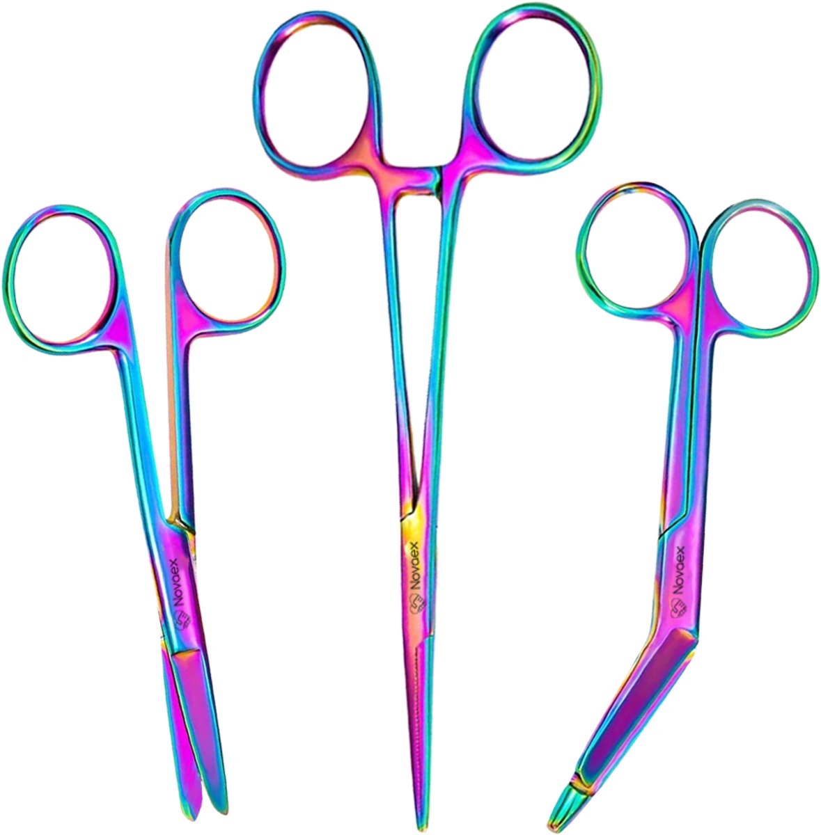 Goedkoopste Verpleegkundige scharenset Acryl Rainbow - MDR Certificaat - verbandschaar - verpleegkundige schaar - kocher - 4mm - verpleegkundige accessoires - verpleegkundige cadeau