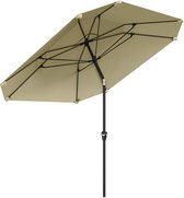 Bol.com Outsunny Sonnenschirm Polyester Aluminium Beige aanbieding