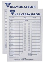 2x Scoreblokken Klaverjassen 50 vellen - Kaartspellen - Familiespelletjes - Klaverjassen score notitieblok 2 stuks