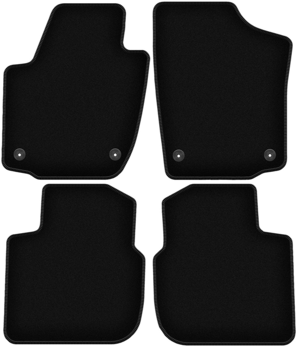 BASIC zwarte veloursmatten voor: Skoda Rapid liftback, sedan, spaceback, stationwagen (2013-2019)