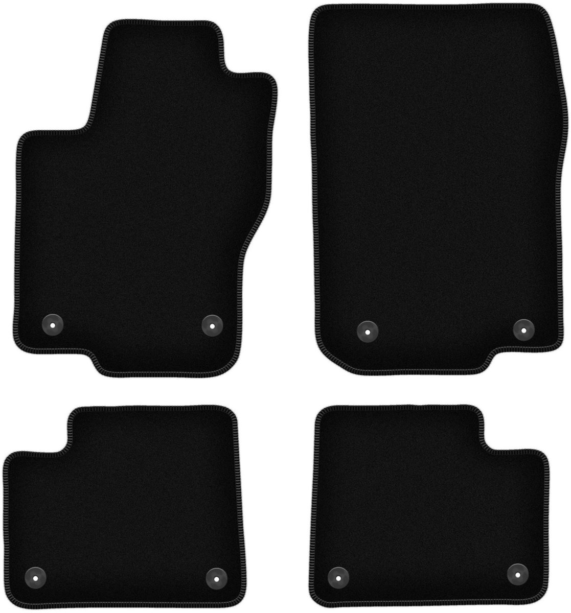 BASIC zwarte veloursmatten voor: Mercedes GLS SUV (2015-)