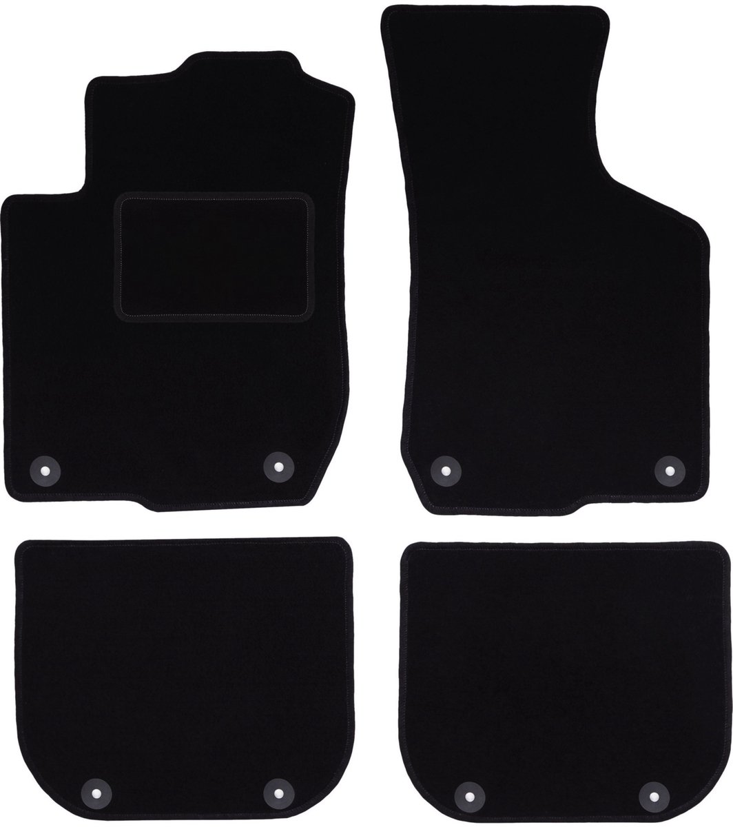 Zwarte velours vloermatten voor: Audi A3 8L hatchback (1996-2001)