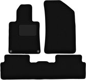 Zwarte veloursmatten voor: Peugeot 508 RXH achter compleet (2010-2018)
