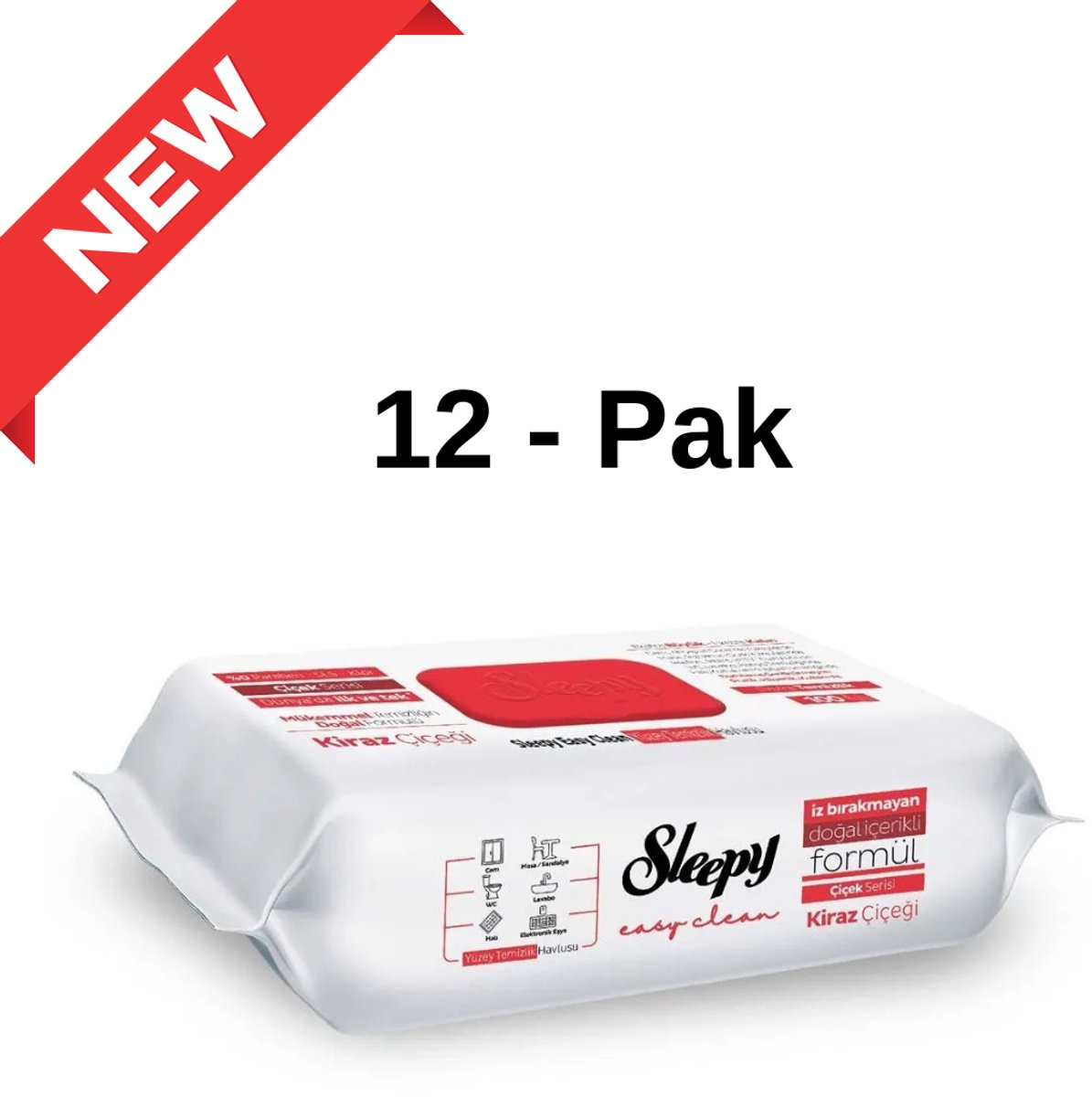 Sleepy kersenbloesem Sleepy Easy Clean Schoonmaakdoekjes – 100 Stuks x 12 | Streeploos Schoon | Frisse Geur |