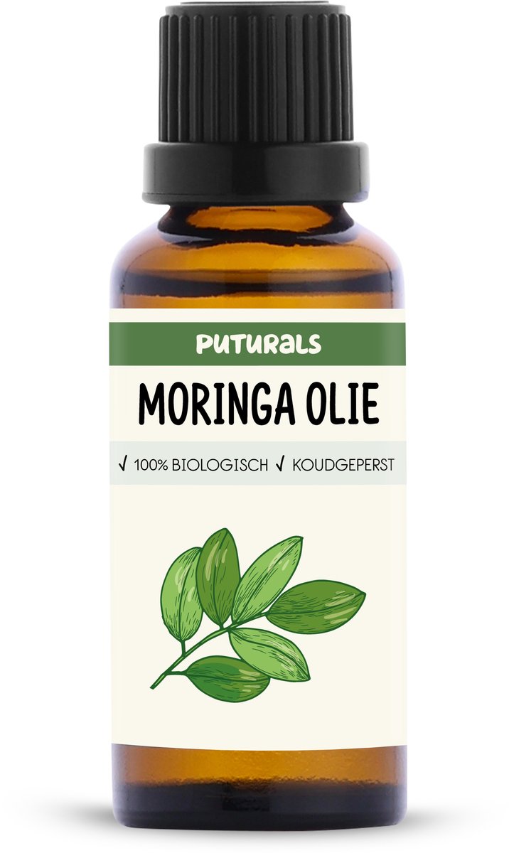 Goedkoopste Puturals Moringa Olie 100 Biologisch - 30ml - Koudgeperst en Puur - Moringa Olie voor Huid en Haar