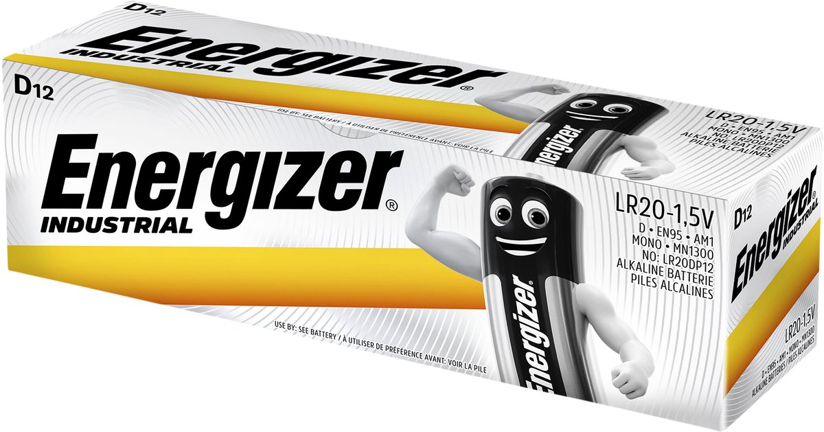 Energizer LR20 Industrial - alkaline batterij - 12 stuks