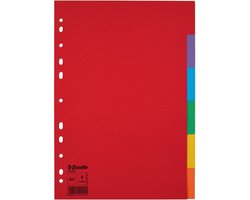 Esselte tabblad Eco karton 160g formaat A4 6 gekleurde tabs 11-gaats