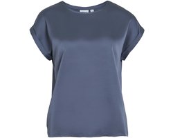 Vila T-shirt Viellette S/s Satin Top - Noos 14059563 Vintage Indigo Dames Maat - 40