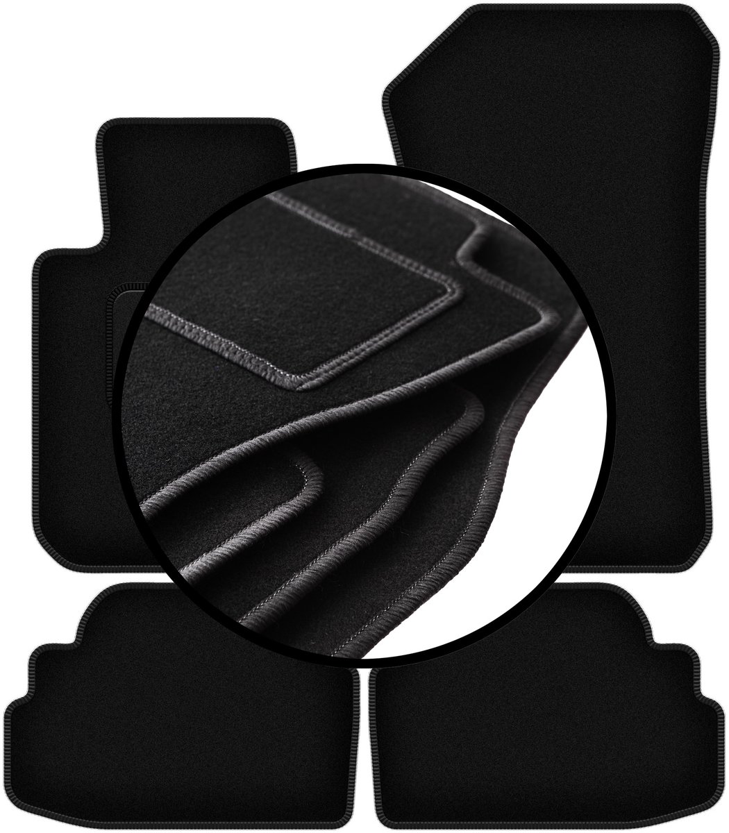 Complete set veloursmatten voor: BMW 1 E82 coupé (2007-2013)