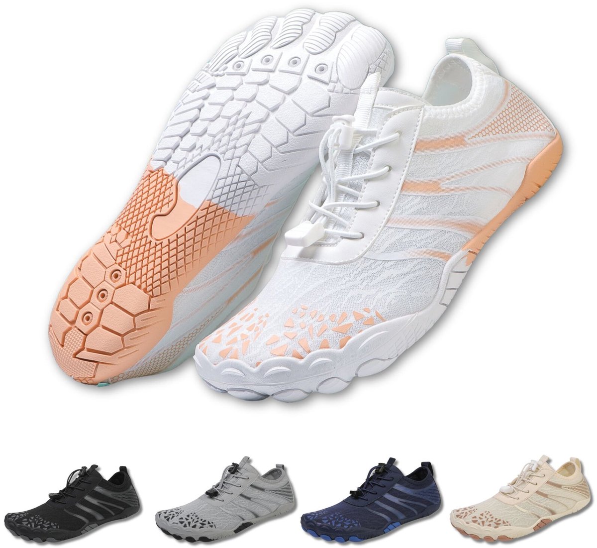 DOTALES - FlowStep barefoot schoenen Wit/Roze 36