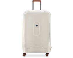 Delsey Moncey 82 cm Extra Grote Harde Reiskoffer - 116 Liter - 3-Puntssluiting - TSA Slot - Waterbestendig - 4 Dubbele Wielen - Angora - Creme