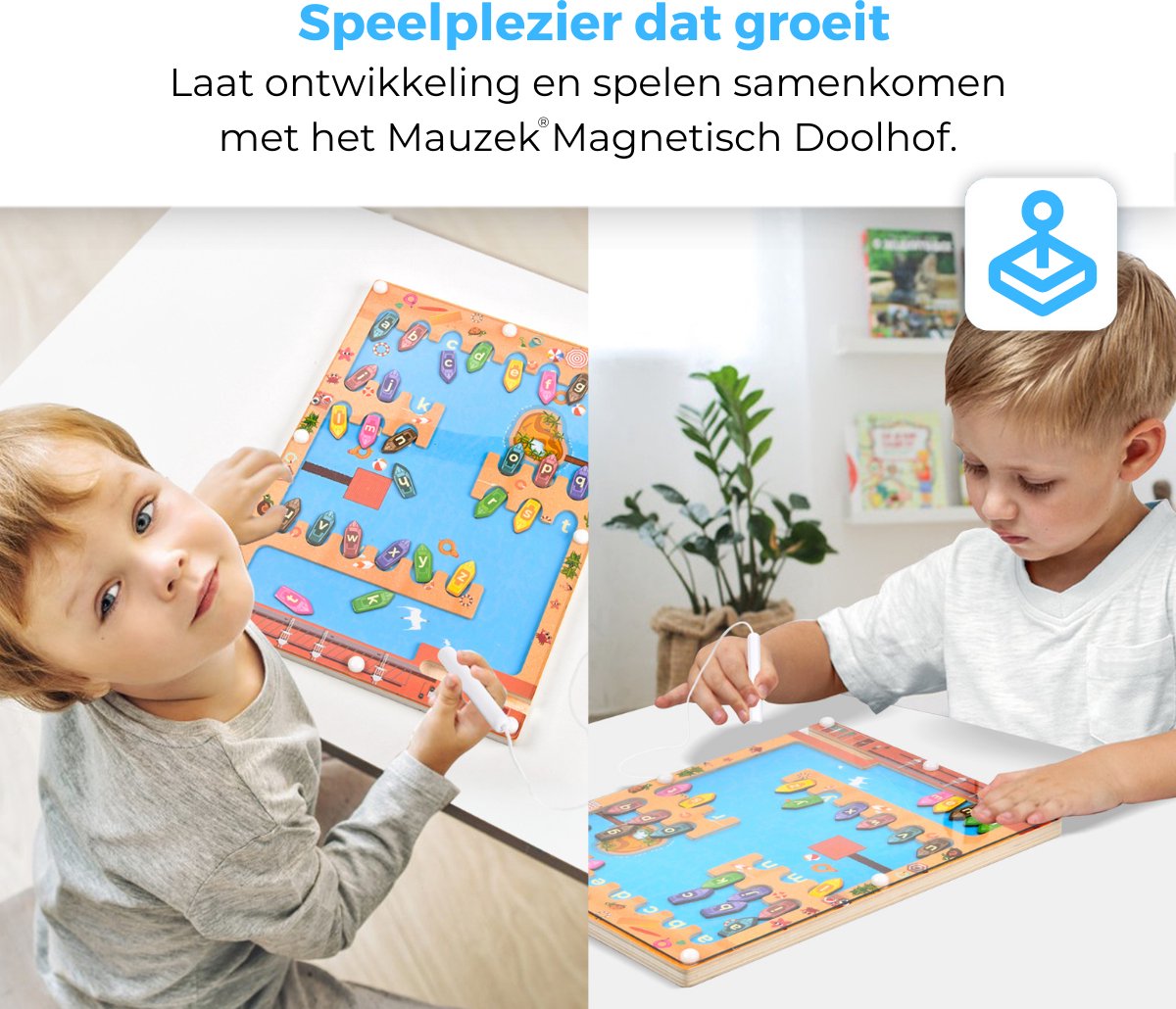 Mauzek® Magnetisch Doolhof Alfabet – Montessori speelgoed – Letters leren – Houten speelgoed – Magneetspel – Sensorisch speelgoed – Activiteitenbord – Magnetisch spel – Peuter – Voor onderweg – Jongens – Meisjes – 3 jaar – 4 jaar – 5 jaar – 6 jaar — afbeelding 6