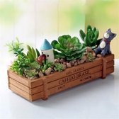 Cosy Living 2 Knusse Rustieke Houten Planten Bakjes