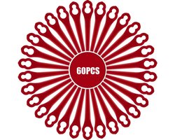 60x Vervangende Messen Voor Einhell Accu Grastrimmer – Kunststof Mesjes voor GE-CT 18 Li, GC-CT 18/24 Li, GC-CT 18/24 Li P – Rood – 90 mm – Duurzaam & Flexibel – Grasmaaier Accessoires