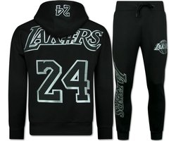 Lakers Trainingspakken Heren - Lakers Joggingpak Heren - Huispak Heren Volwassenen - 3793 - Zwart/Zilver