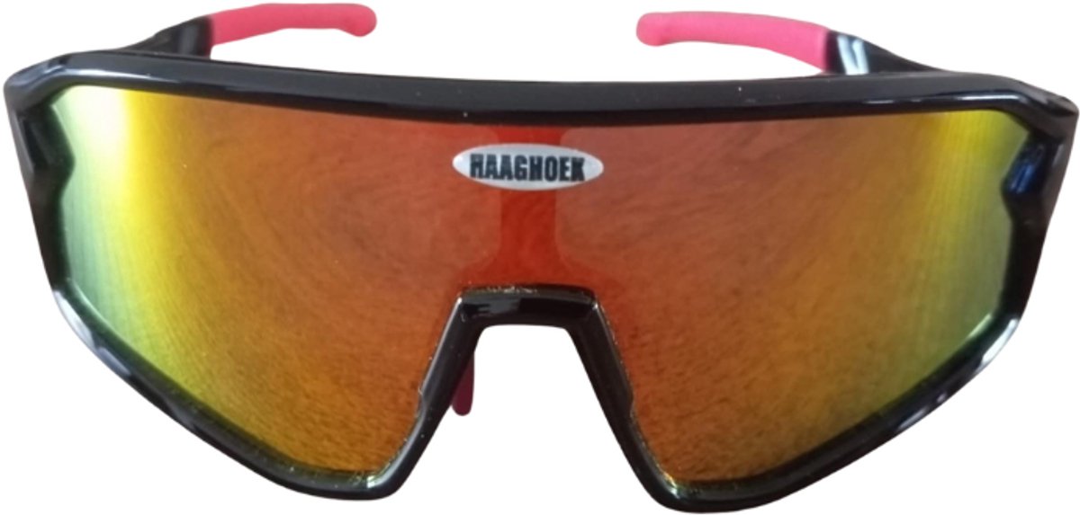 Haaghoek Future Fietsbril – Rood Zwart – Kids – Goede UV-bescherming – Lichtgewicht ontwerp