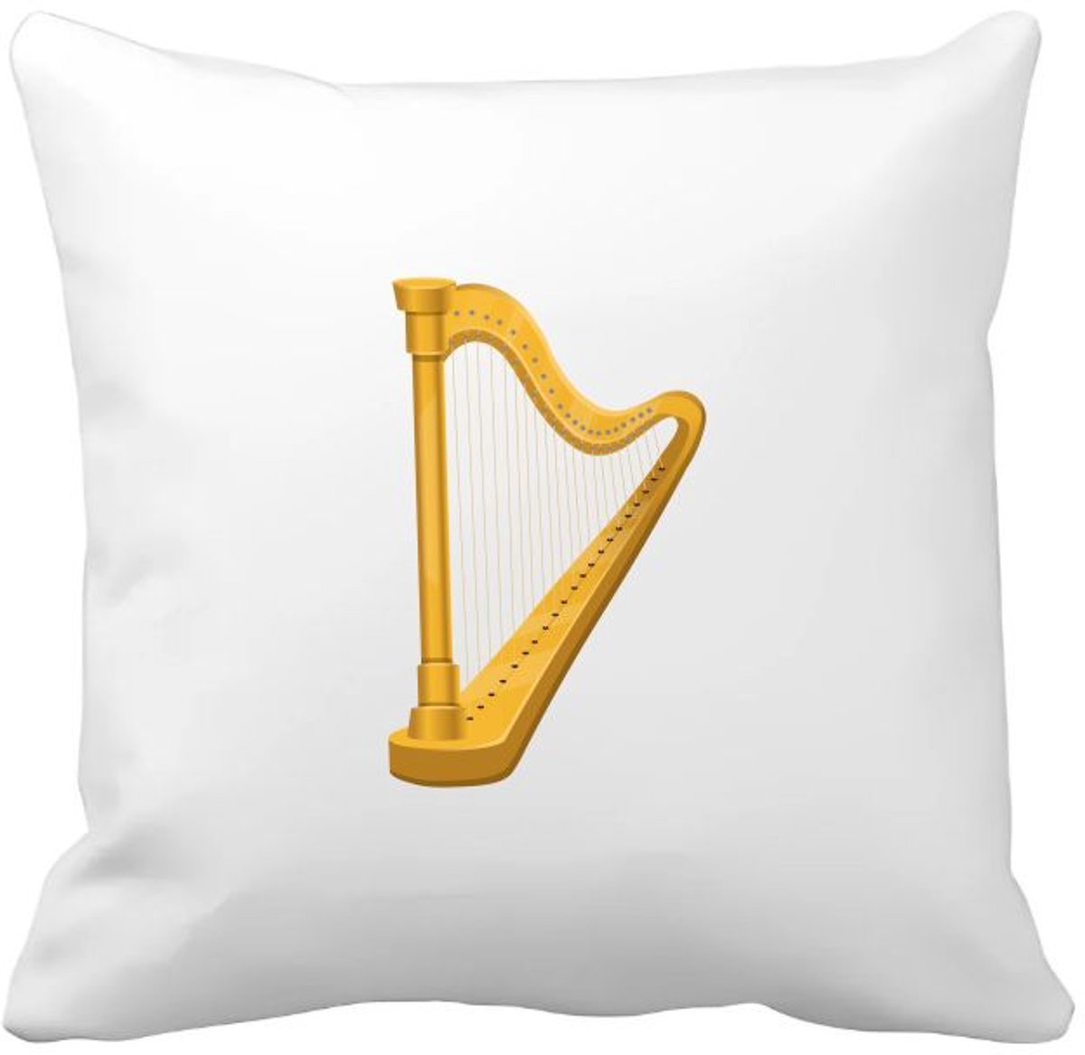Akyol harp Kussen hoes - Muziek - muzikanten - instrument - snaarinstrument - muzikanten - 40 bij 40 cm Multicolor