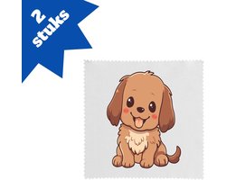 Akyol - puppy brillendoekjes - Honden - dieren liefhebbers - honden - dieren liefhebbers - puppy's - huisdieren sleutelhanger - hondenpoot - love my dog - hond - labrador - herdershond - border collie - dog - 17,8 bij 17,8 cm - 2 stuks