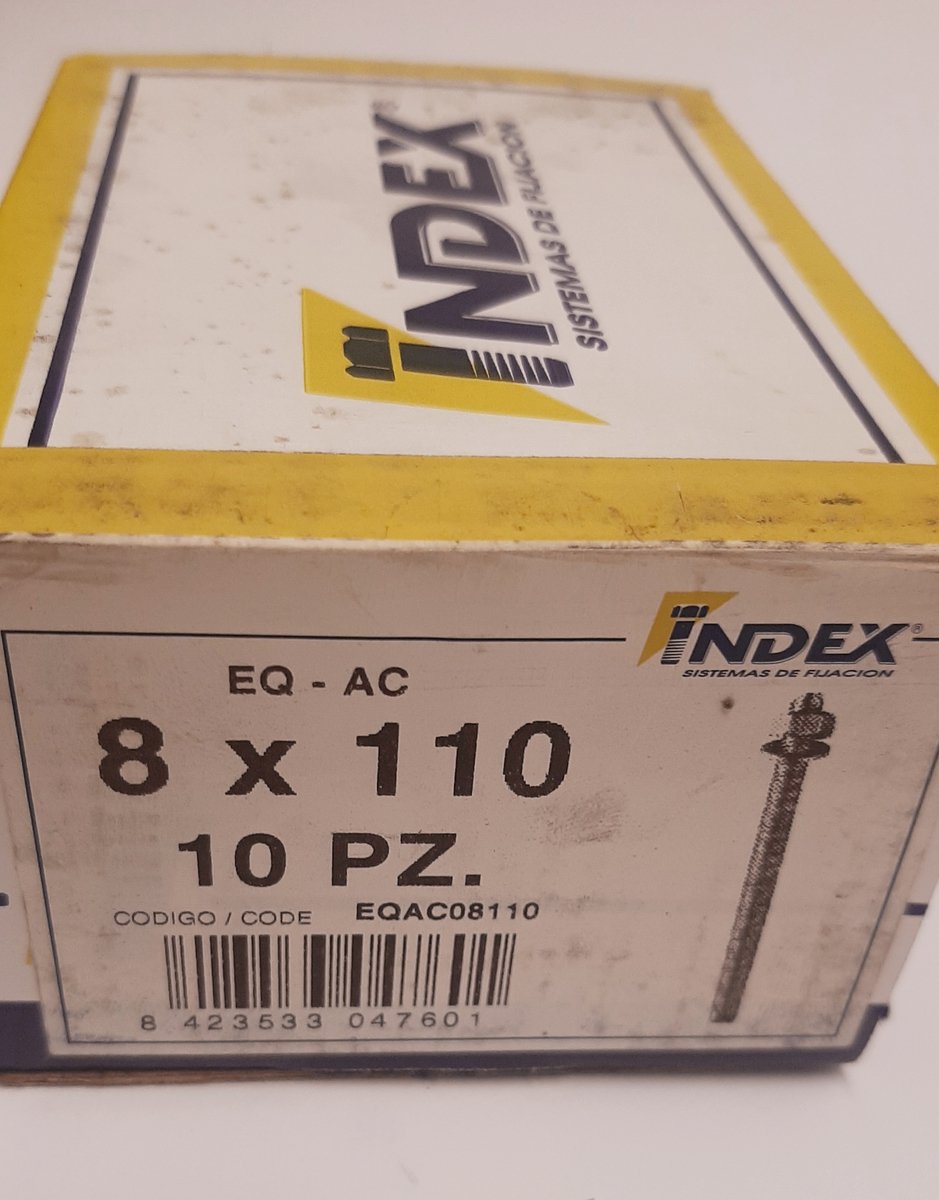 10 stuks Index draadstang M8 x 110 mm + moer + ring
